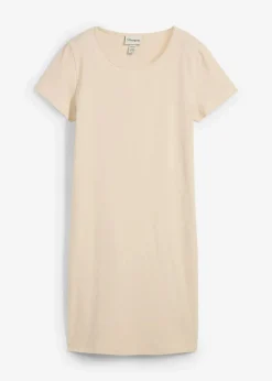 bonprix Kleider|Basics^Jerseykleid aus Bio-Baumwolle mit Stretch hellsand