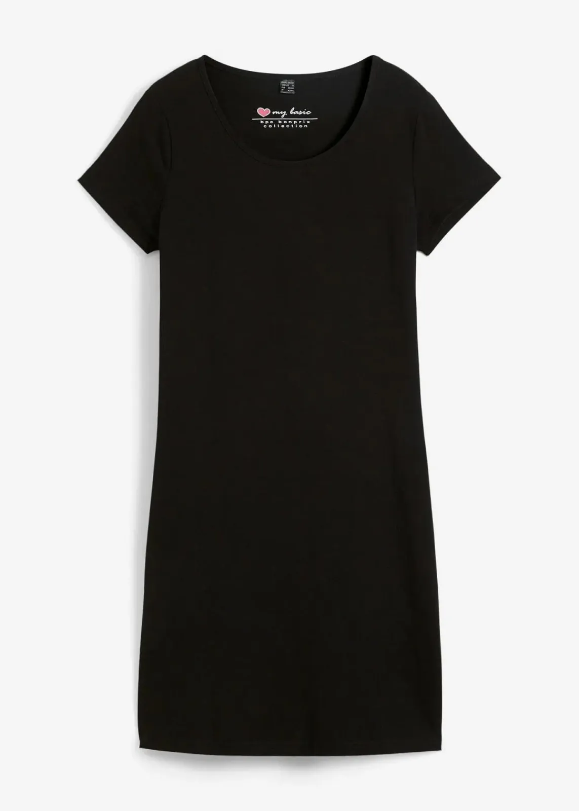 bonprix Bekleidung·Röcke|Bekleidung·Pullover & Strickjacken^Jerseykleid aus Bio-Baumwolle mit Stretch schwarz