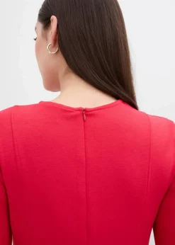 bonprix Kleider|Bekleidung·Pullover & Strickjacken^Jerseykleid aus fließendem Viskose-Mix rot