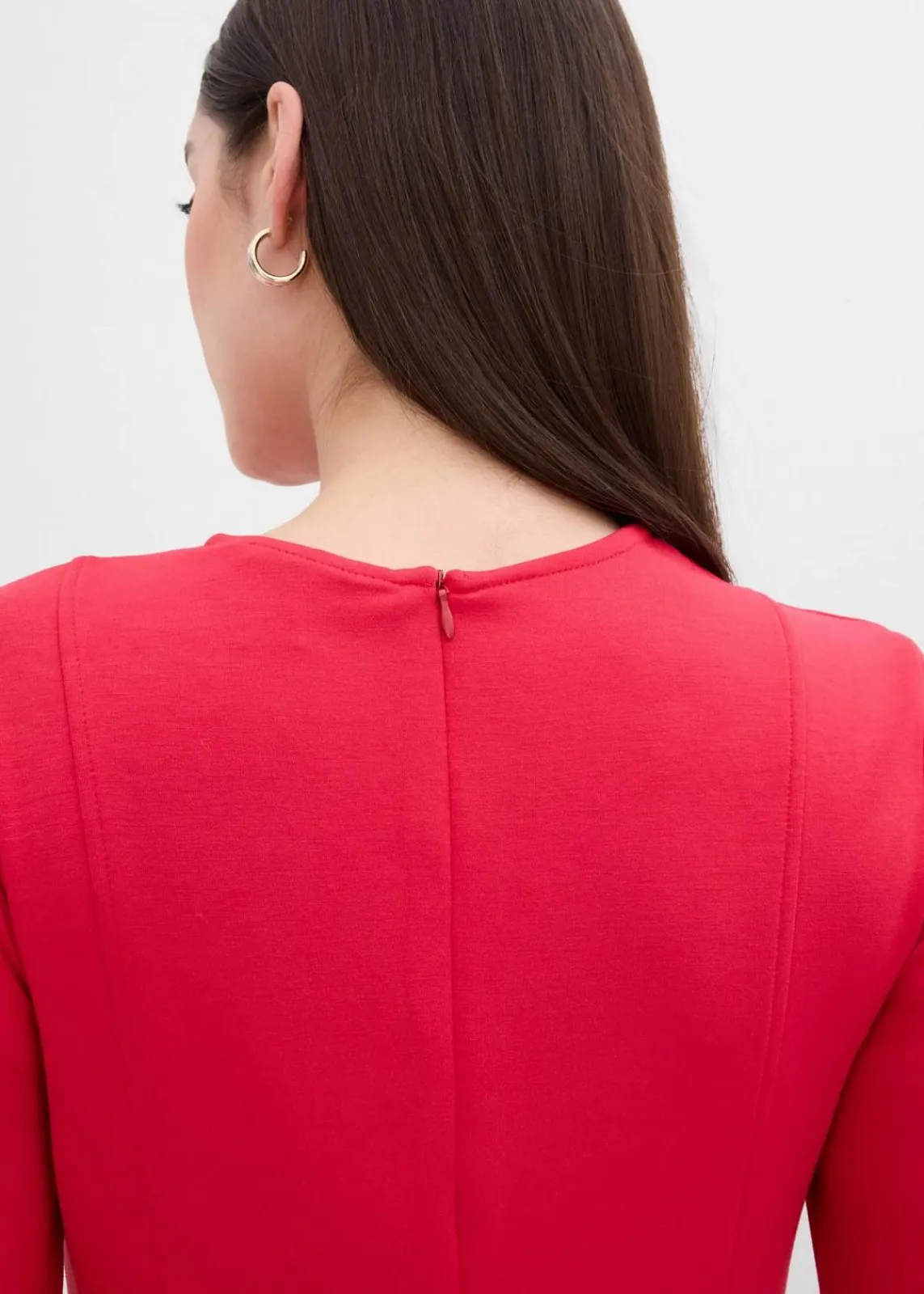 bonprix Kleider|Bekleidung·Pullover & Strickjacken^Jerseykleid aus fließendem Viskose-Mix rot