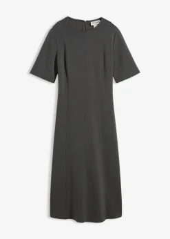 bonprix Bekleidung·Pullover & Strickjacken|Kleider^Jerseykleid aus fließendem Viskose-Mix anthrazit