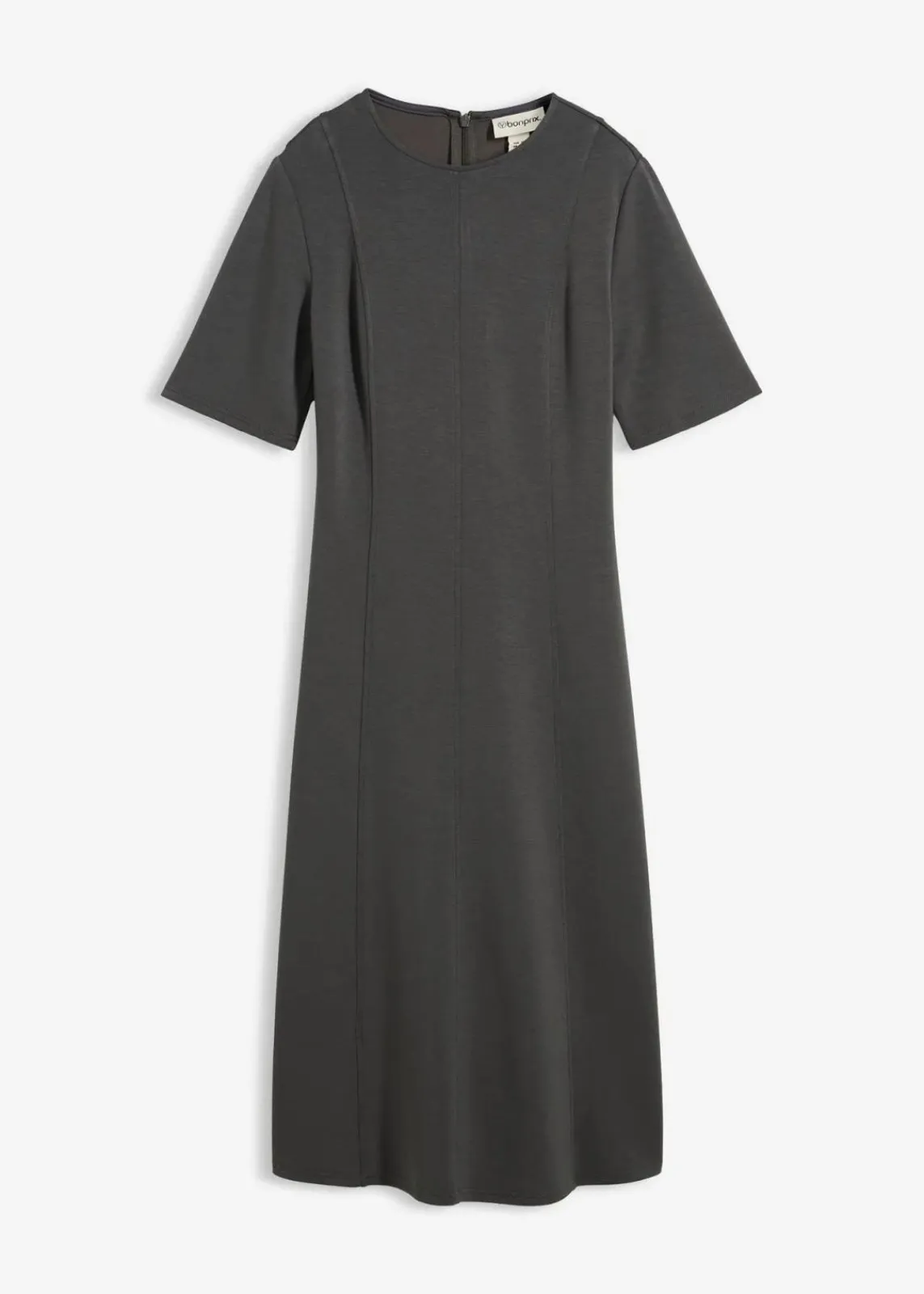 bonprix Bekleidung·Pullover & Strickjacken|Kleider^Jerseykleid aus fließendem Viskose-Mix anthrazit