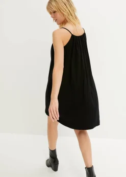 bonprix Bekleidung·Pullover & Strickjacken|Kleider^Jerseykleid aus fließender Viskose schwarz