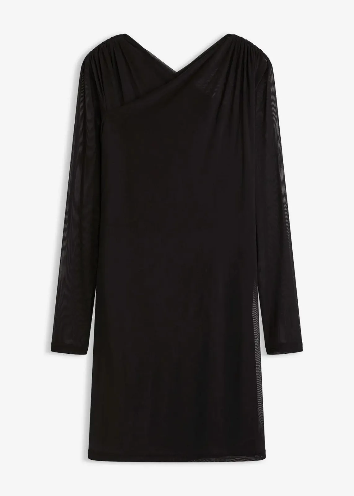 bonprix Bekleidung·Pullover & Strickjacken|Kleider^Jerseykleid aus Mesh schwarz