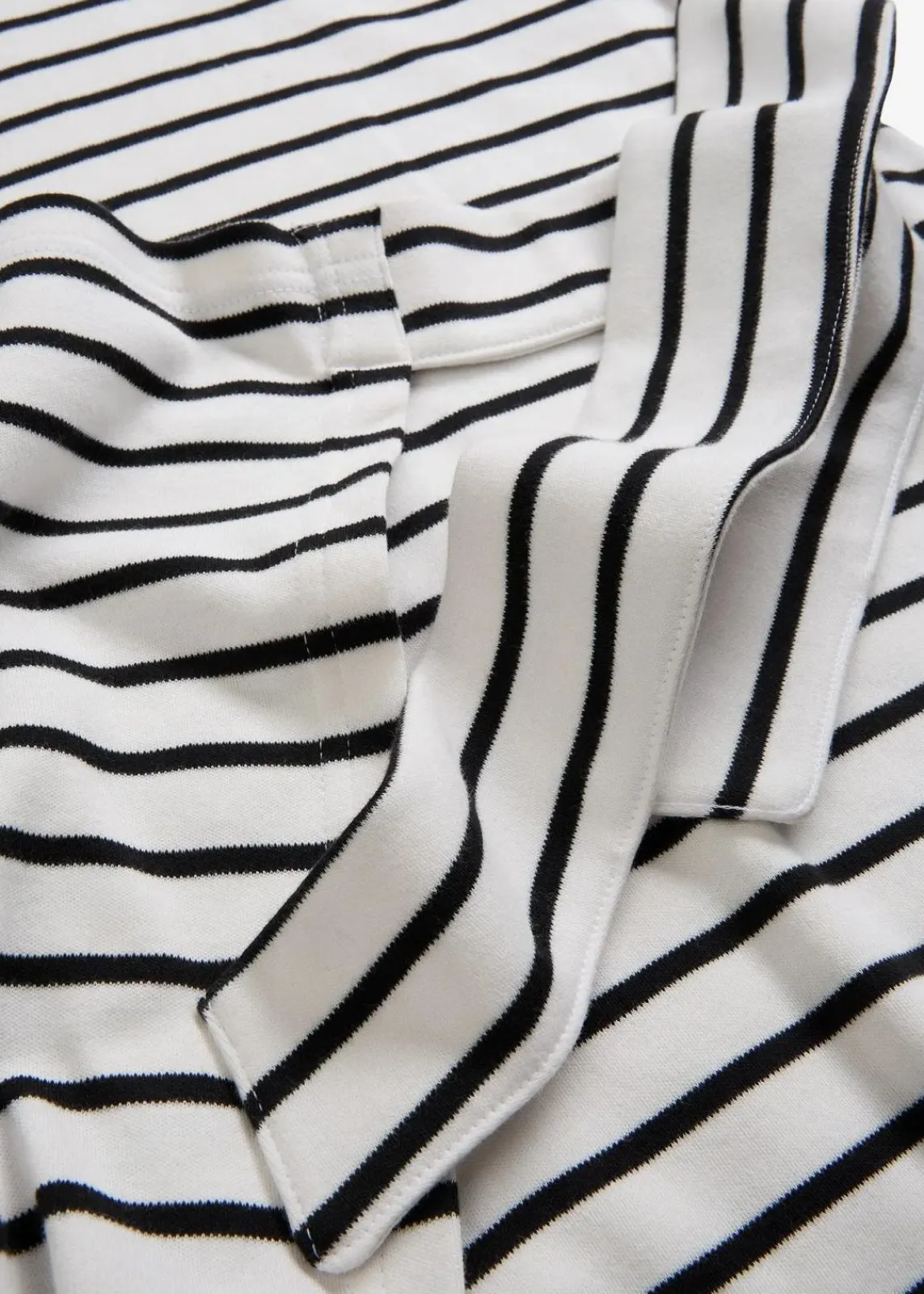 bonprix Nachhaltigere Materialien|Kleider^Jerseykleid aus reiner Baumwolle wollweiß/schwarz gestreift