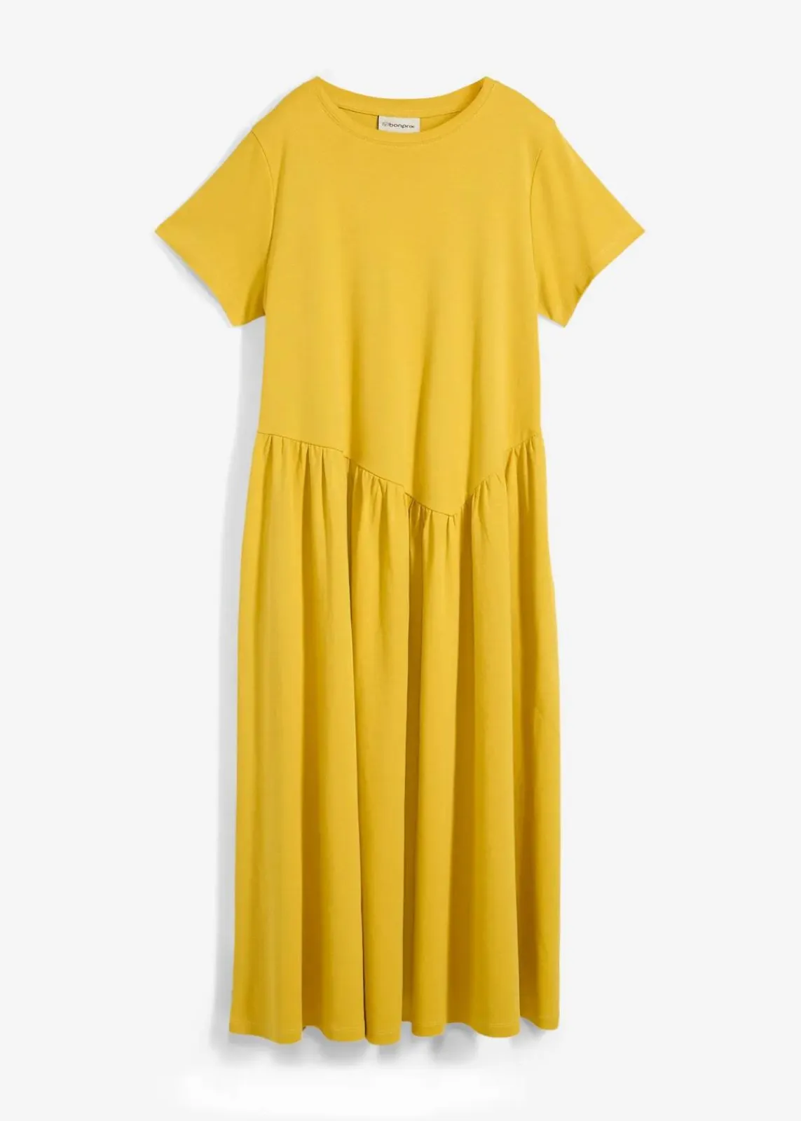 bonprix Kleider|Bekleidung·Pullover & Strickjacken^Jersey-Kleid aus reiner Bio-Baumwolle lemoncurry