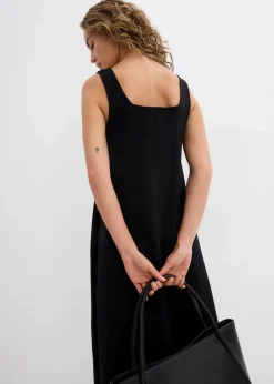 bonprix Bekleidung·Pullover & Strickjacken|Kleider^Jerseykleid aus reiner Bio-Baumwolle schwarz