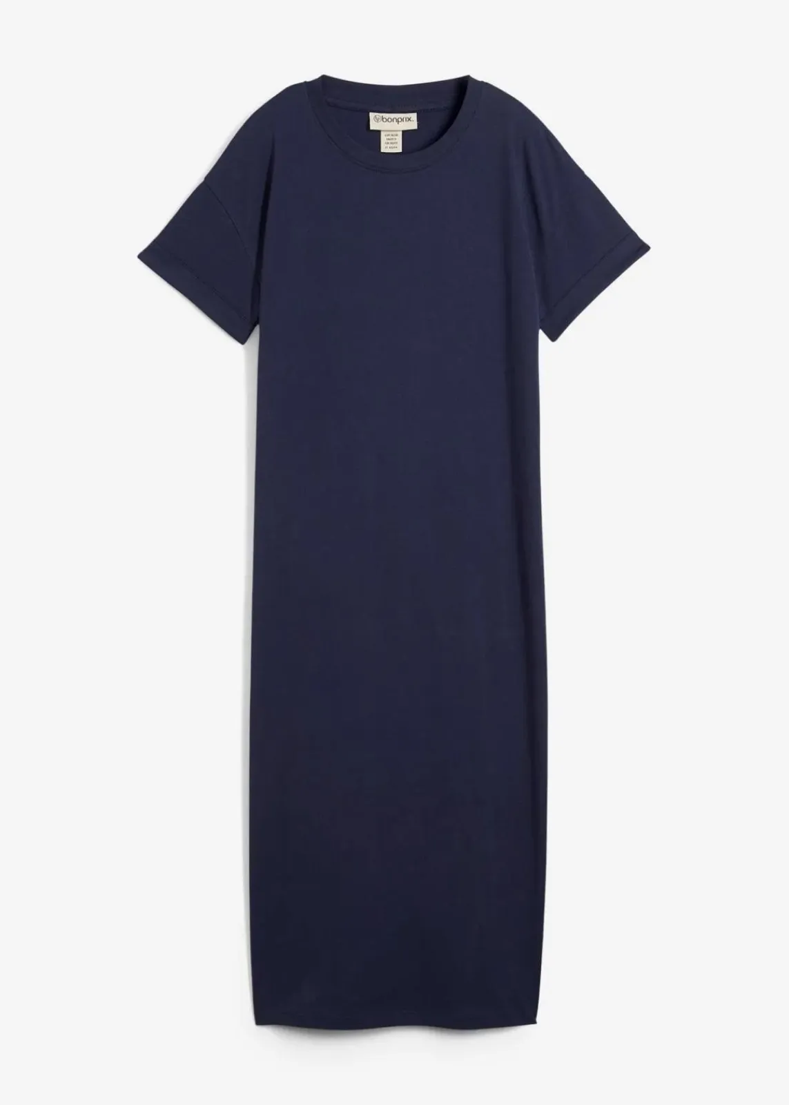 bonprix Basics|Kleider^Jerseykleid aus reiner Bio-Baumwolle dunkelblau
