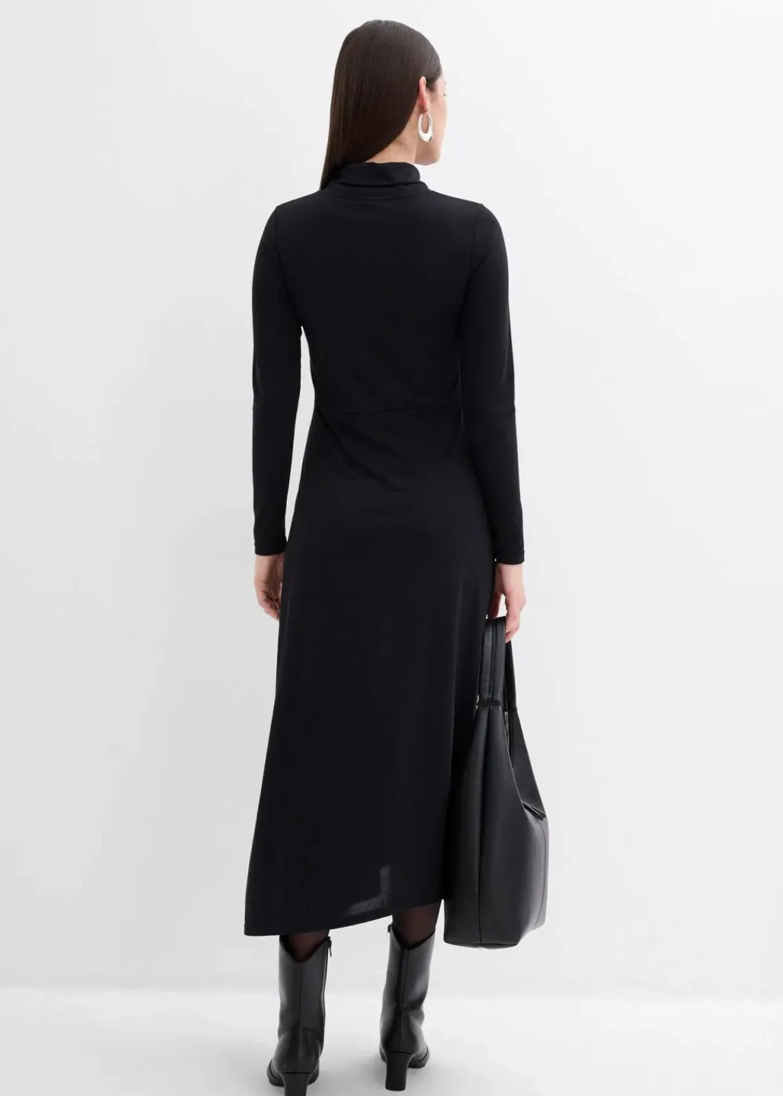 bonprix Bekleidung·Pullover & Strickjacken|Kleider^Jerseykleid aus softem Modal-Mix schwarz