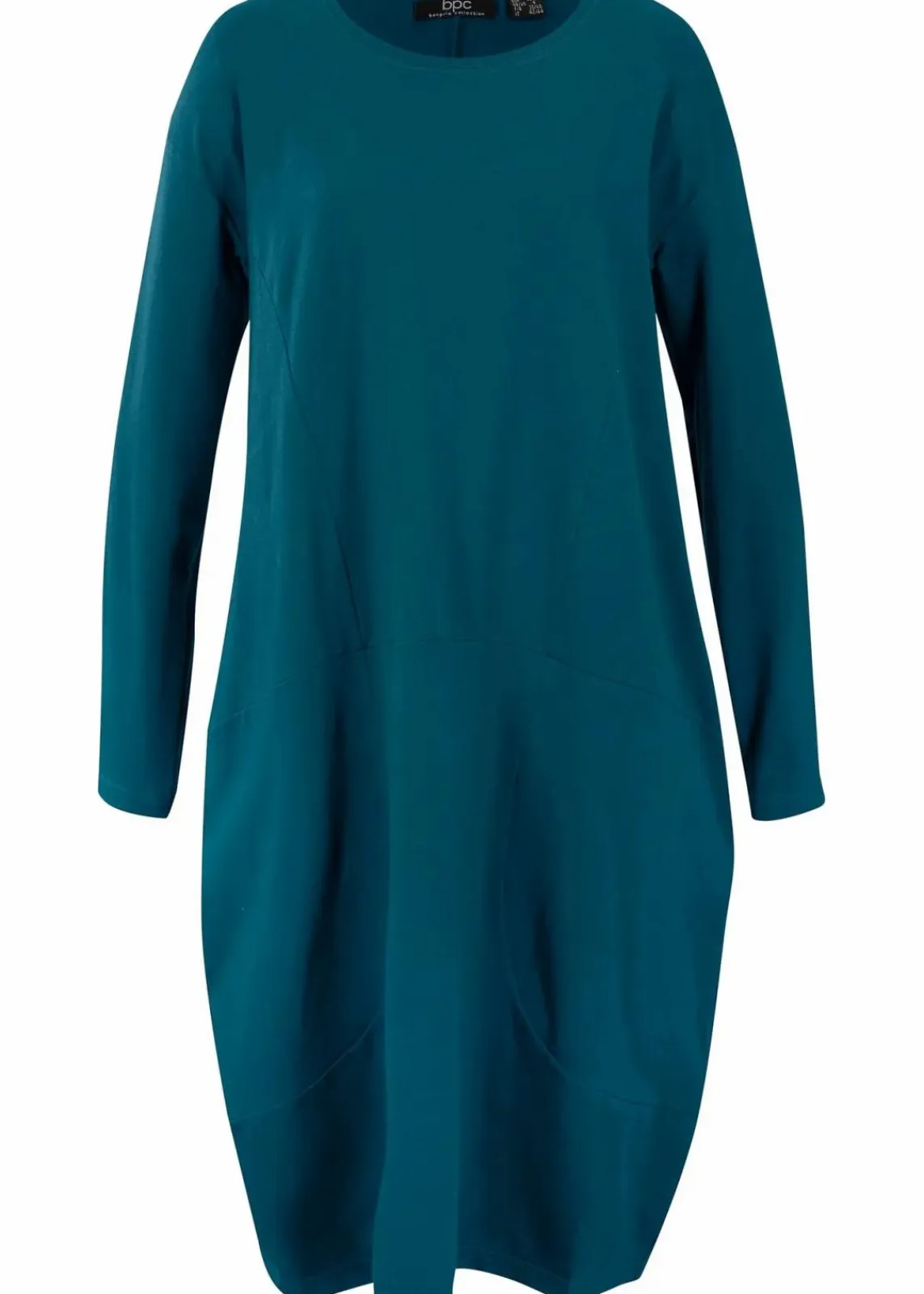 bonprix Bekleidung·Pullover & Strickjacken|Kleider^Jerseykleid in O-Shape blaupetrol