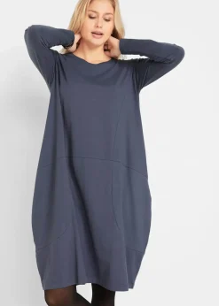bonprix Kleider|Bekleidung·Pullover & Strickjacken^Jerseykleid in O-Shape blaubeere