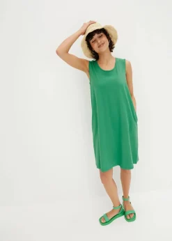 bonprix Nachhaltigere Materialien|Kleider^Jerseykleid mit reiner Bio-Baumwolle opalgrün