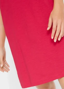 bonprix Kleider|Basics^Jerseykleid mit reiner Bio-Baumwolle rot