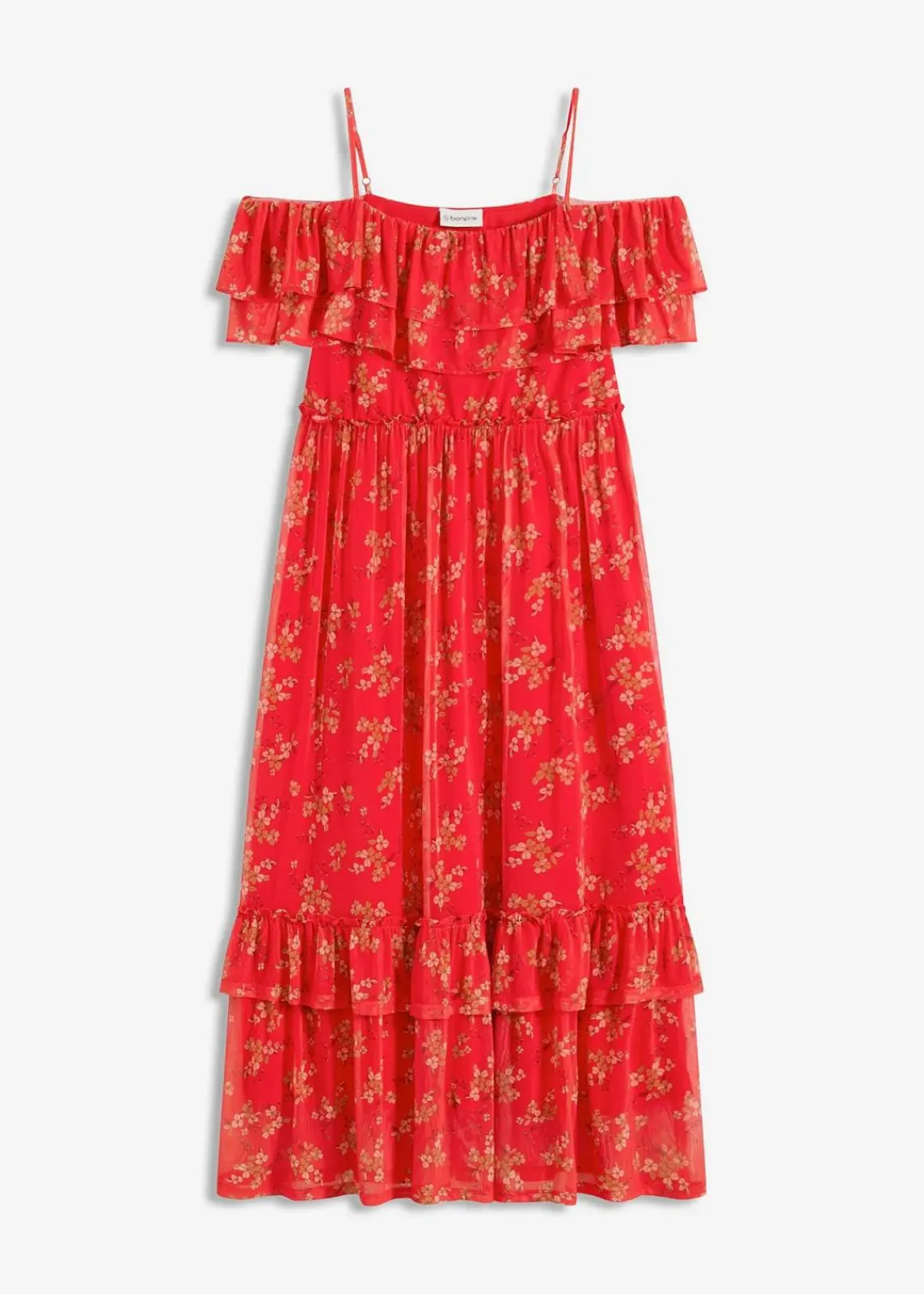 bonprix Nachhaltigere Materialien|Kleider^Jersey-Mesh-kleid erdbeere floral