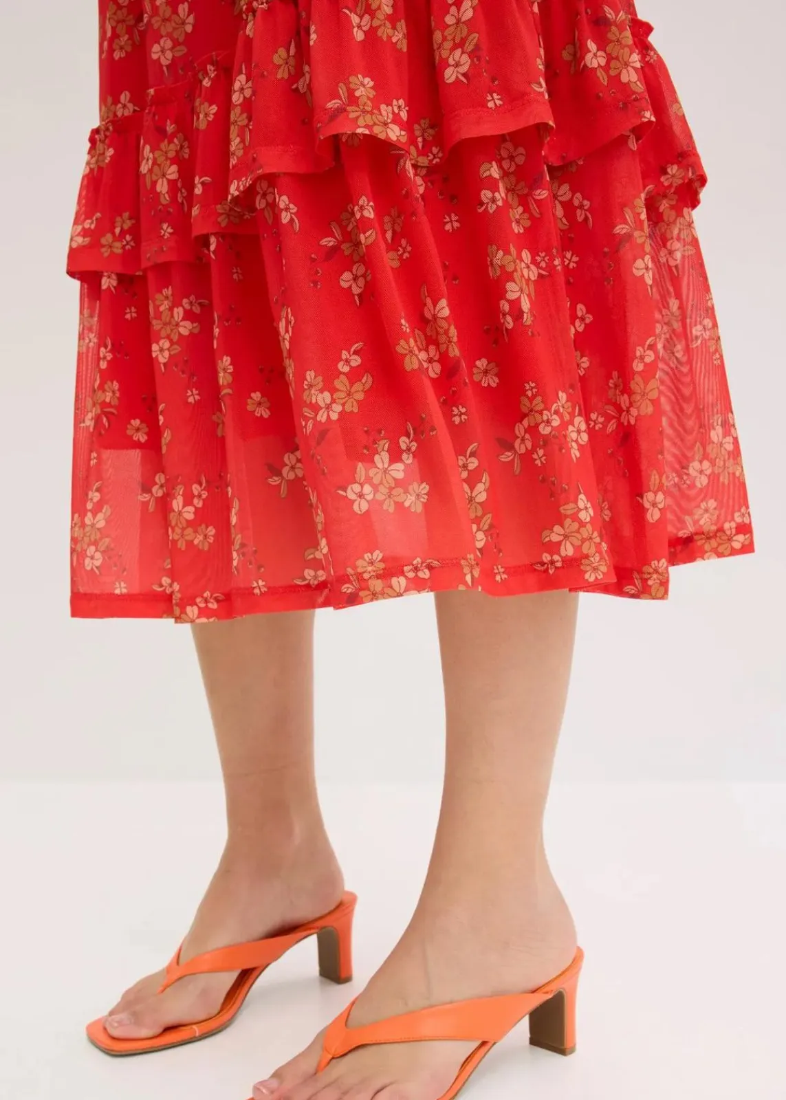 bonprix Nachhaltigere Materialien|Kleider^Jersey-Mesh-kleid erdbeere floral
