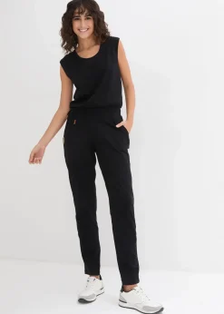 bonprix Bekleidung·Homewear|Jumpsuits^Jersey-Overall aus Baumwoll-Mix schwarz
