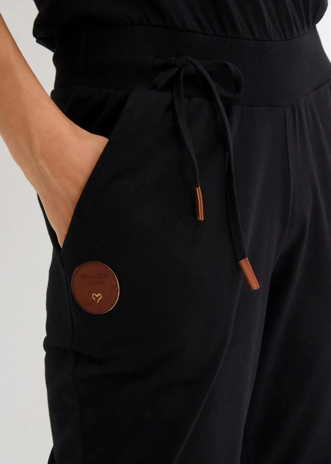 bonprix Bekleidung·Homewear|Jumpsuits^Jersey-Overall aus Baumwoll-Mix schwarz