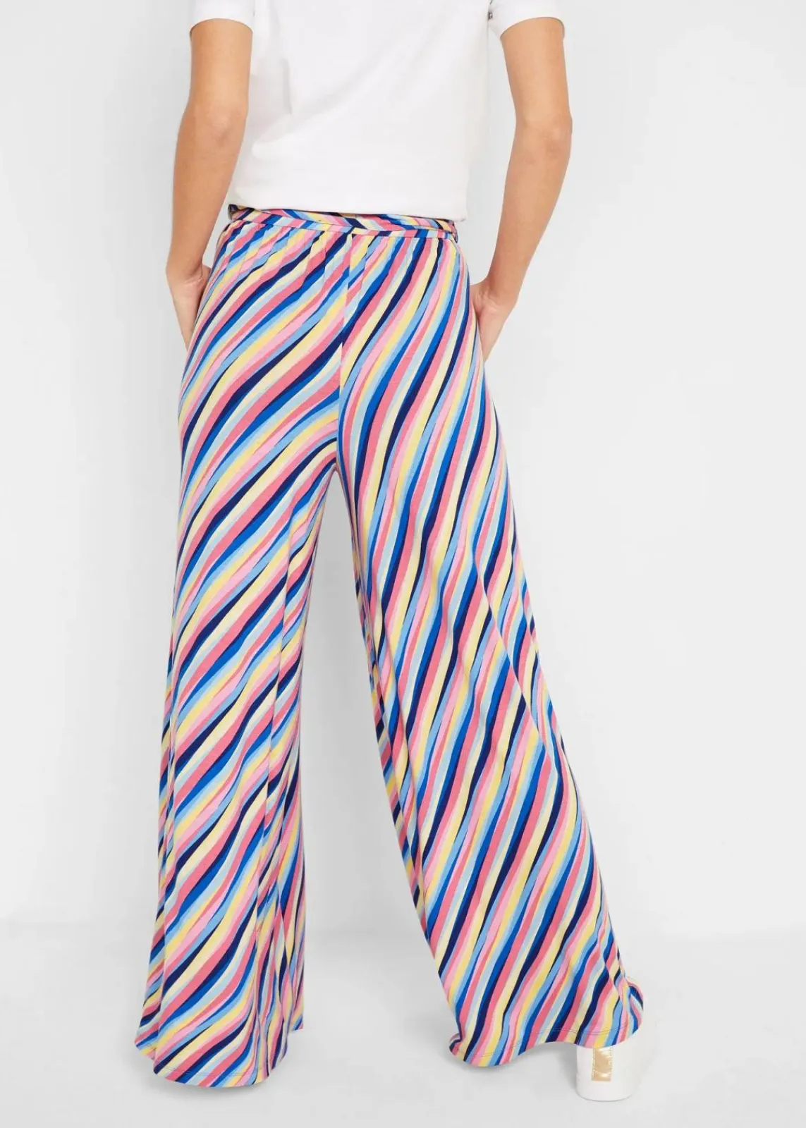bonprix Bekleidung·Kleider^Jersey-Palazzohose aus softem Viskose-Mix bunt gestreift