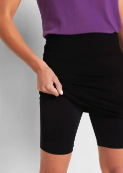 bonprix Nachhaltigere Materialien|Röcke^Jersey-Rock mit Radlerhose schwarz