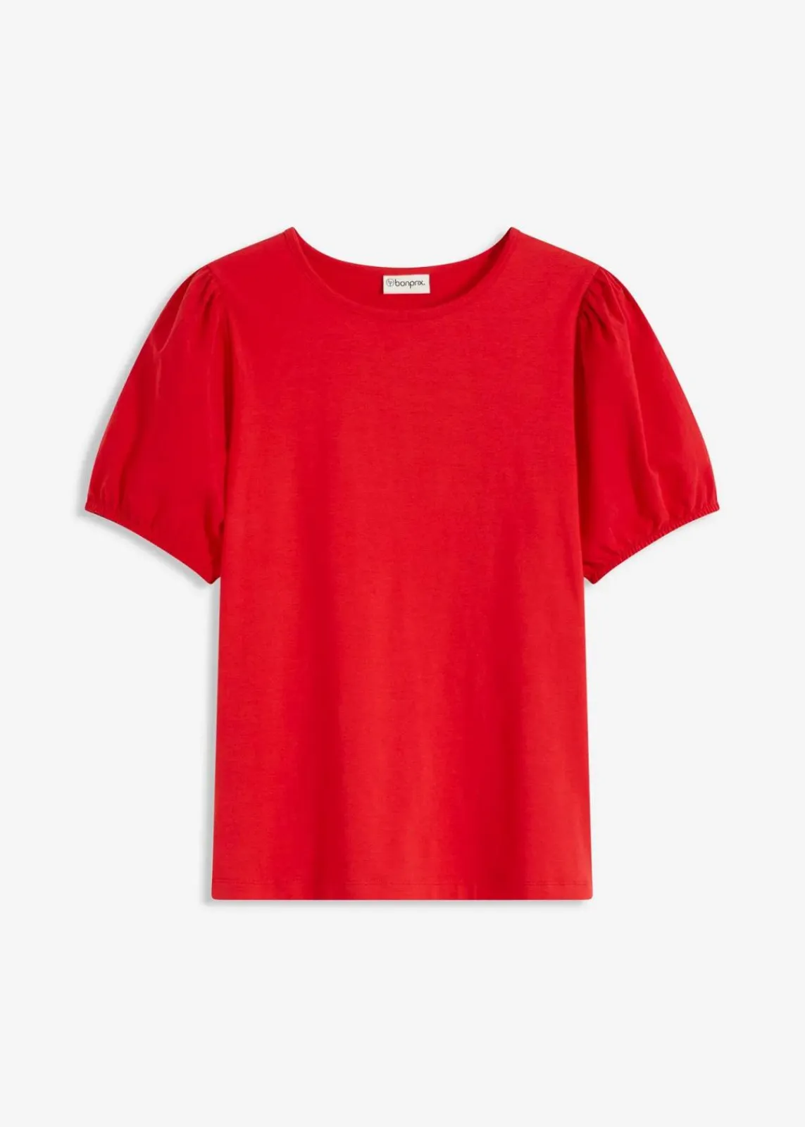 bonprix Shirts & Tops^Jerseyshirt mit Ärmeln aus Baumwollpopeline erdbeere