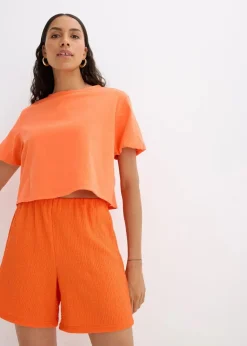 bonprix Bekleidung·Outdoorbekleidung|Bekleidung·Kleider^Jersey-Shorts aus leichtem Crêpe mango