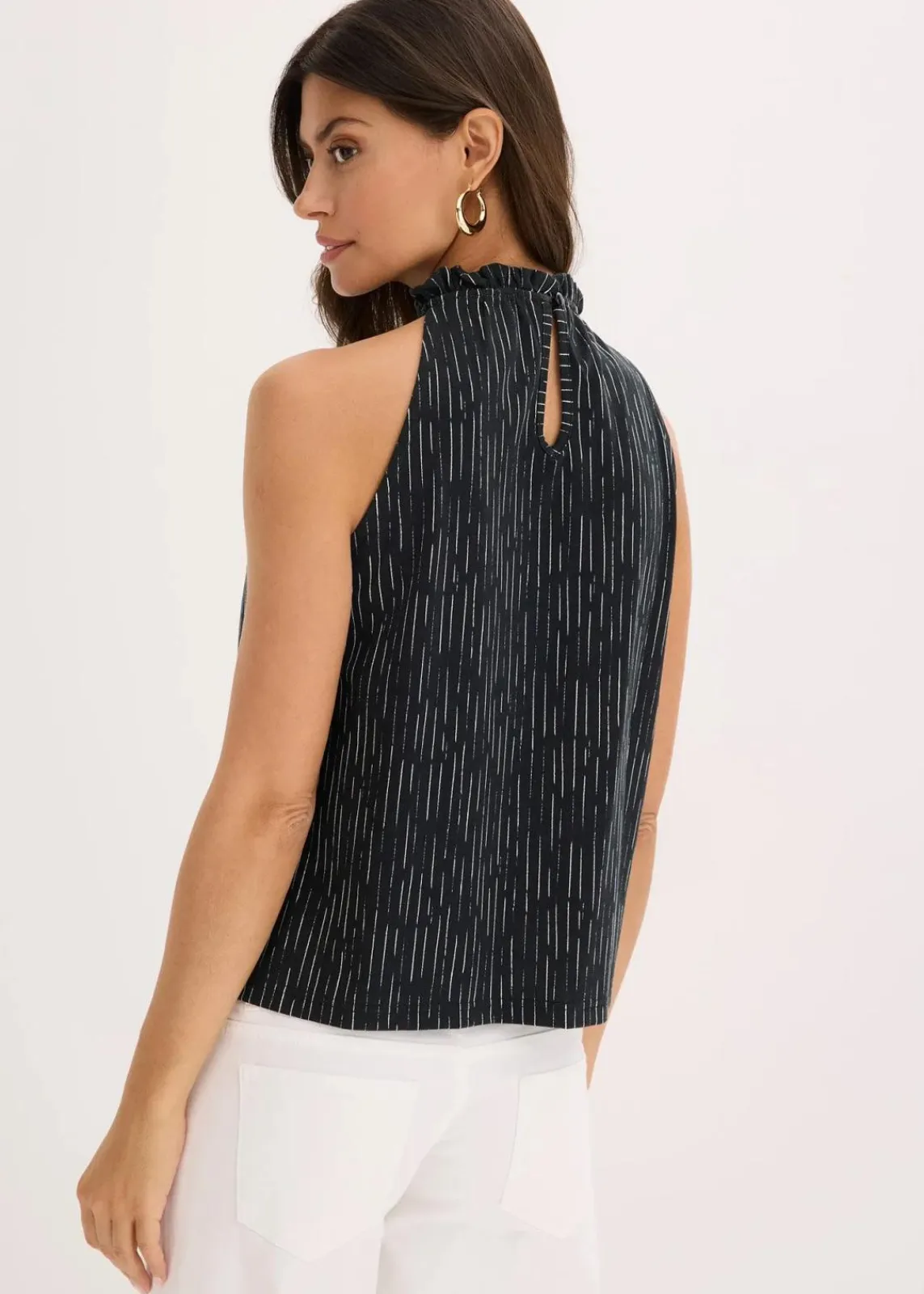 bonprix Shirts & Tops^Jersey-Top schwarz bedruckt