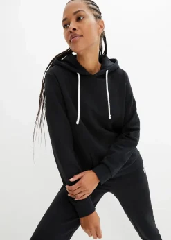 bonprix Hosen|Sweat^Jogginganzug mit Baumwolle (2-tlg.Set) schwarz