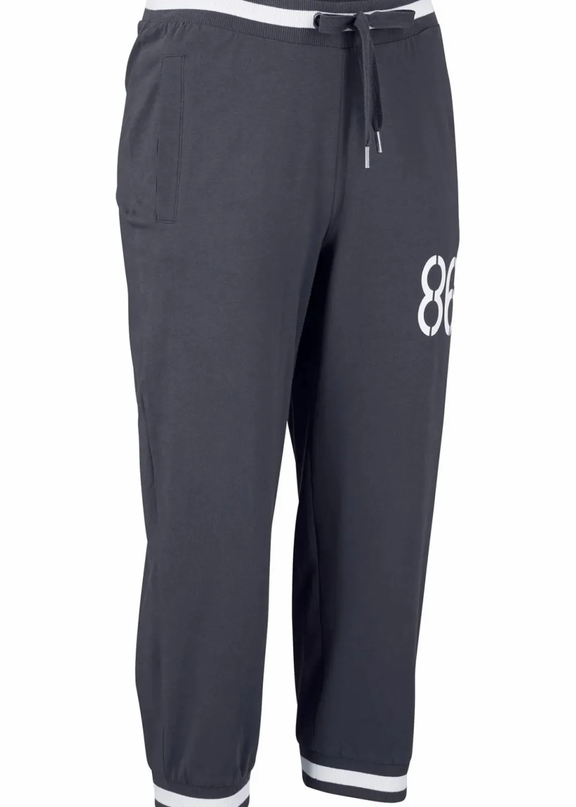bonprix Hosen|Sweat^Jogginghose, 3/4-Länge aus Baumwollmix nachtblau bedruckt