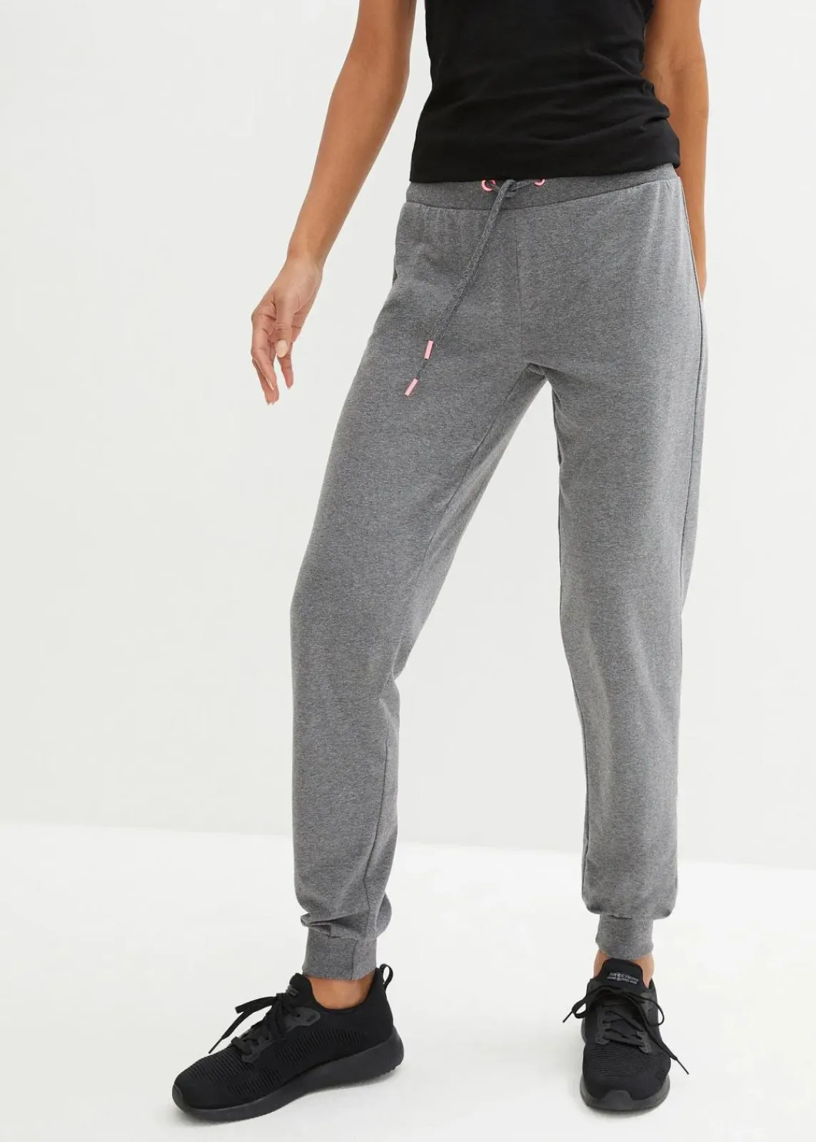 bonprix Hosen|Sweat^Jogginghose mit elastischen Bund grau meliert