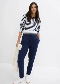 bonprix Hosen|Sweat^Jogginghose mit elastischem Bund dunkelblau