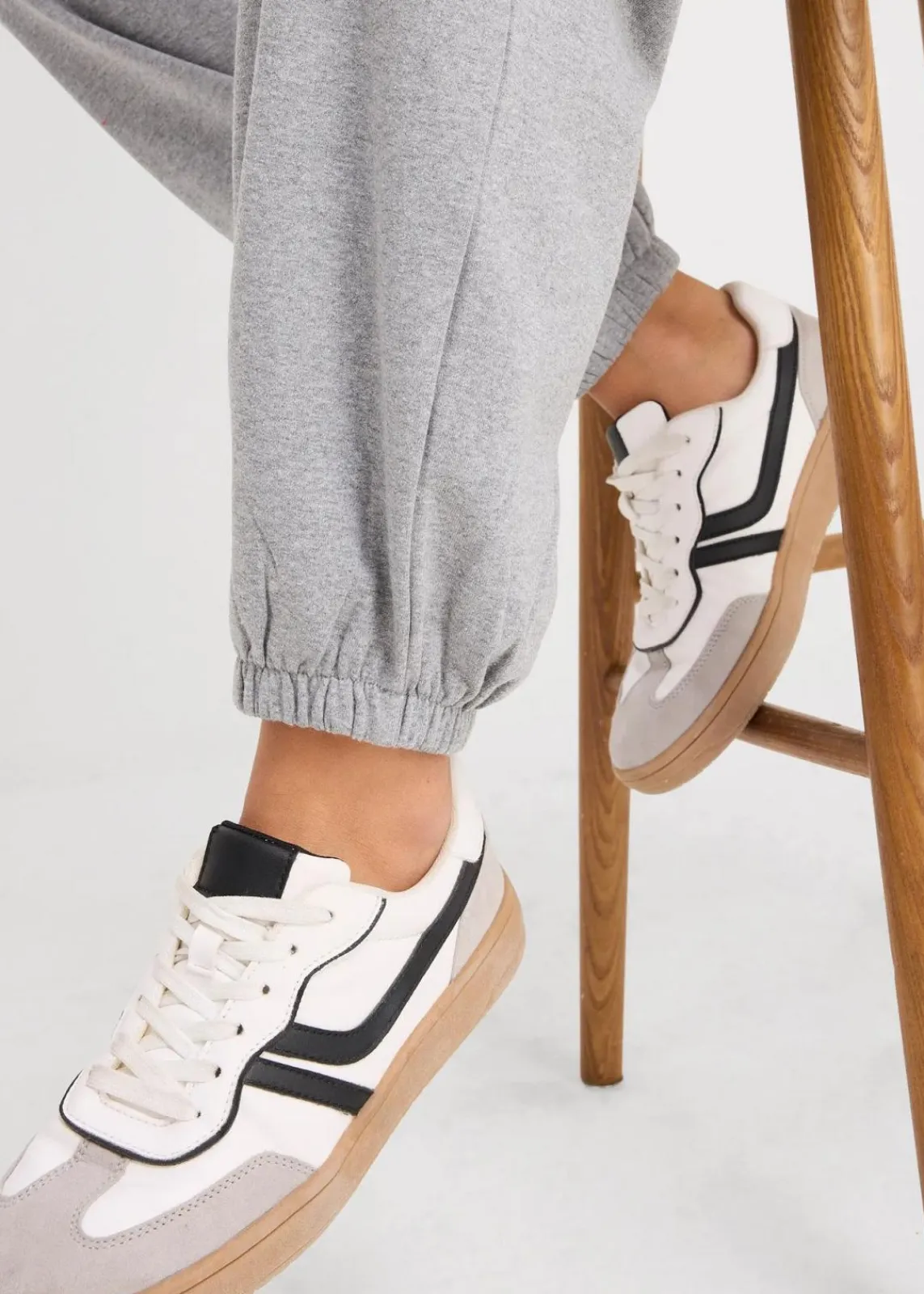 bonprix Basics|Sweat^Jogginghose mit hohem Bund hellgrau meliert meliert