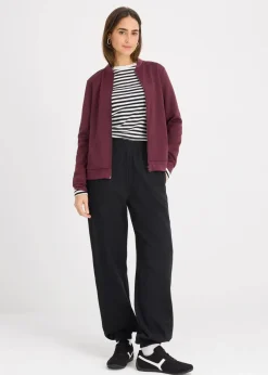 bonprix Nachhaltigere Materialien|Hosen^Jogginghose mit hohem Bund schwarz