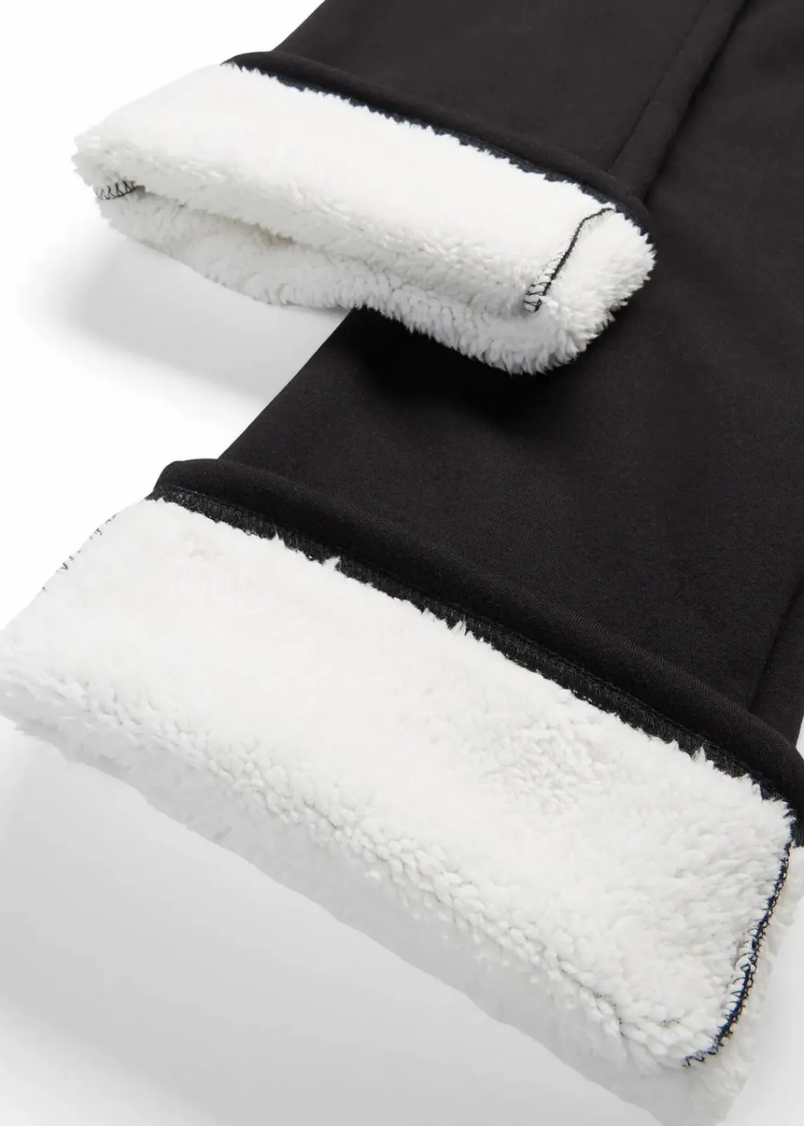 bonprix Bekleidung·Blusen & Tuniken|Bekleidung·Kleider^Jogginghose mit Teddyfleece-Futter, weit geschnitten schwarz