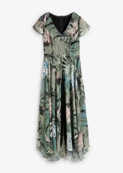 bonprix Bekleidung·Homewear|Jumpsuits^Jumpsuit dunkeloliv/schwarz bedruckt