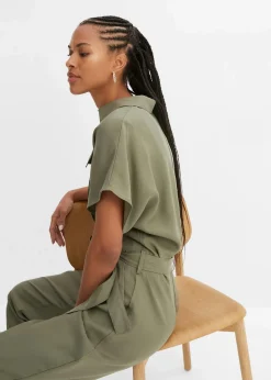 bonprix Jumpsuits|Nachhaltigere Materialien^Jumpsuit aus fließendem Lyocell oliv