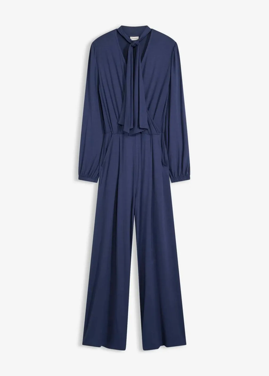 bonprix Jumpsuits|Bekleidung·Homewear^Jumpsuit aus fließendem Viskose-Mix dunkelblau