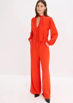 bonprix Bekleidung·Homewear|Jumpsuits^Jumpsuit aus fließendem Viskose-Mix rot