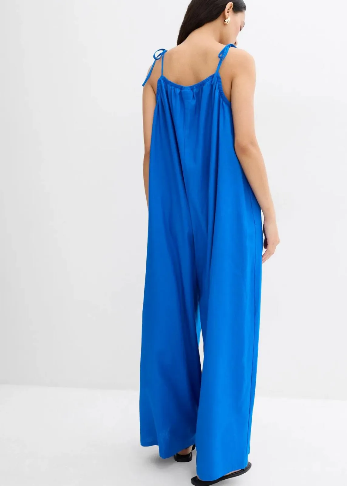 bonprix Bekleidung·Homewear|Jumpsuits^Jumpsuit aus leichtem Leinen-Viskose-Mix azurblau