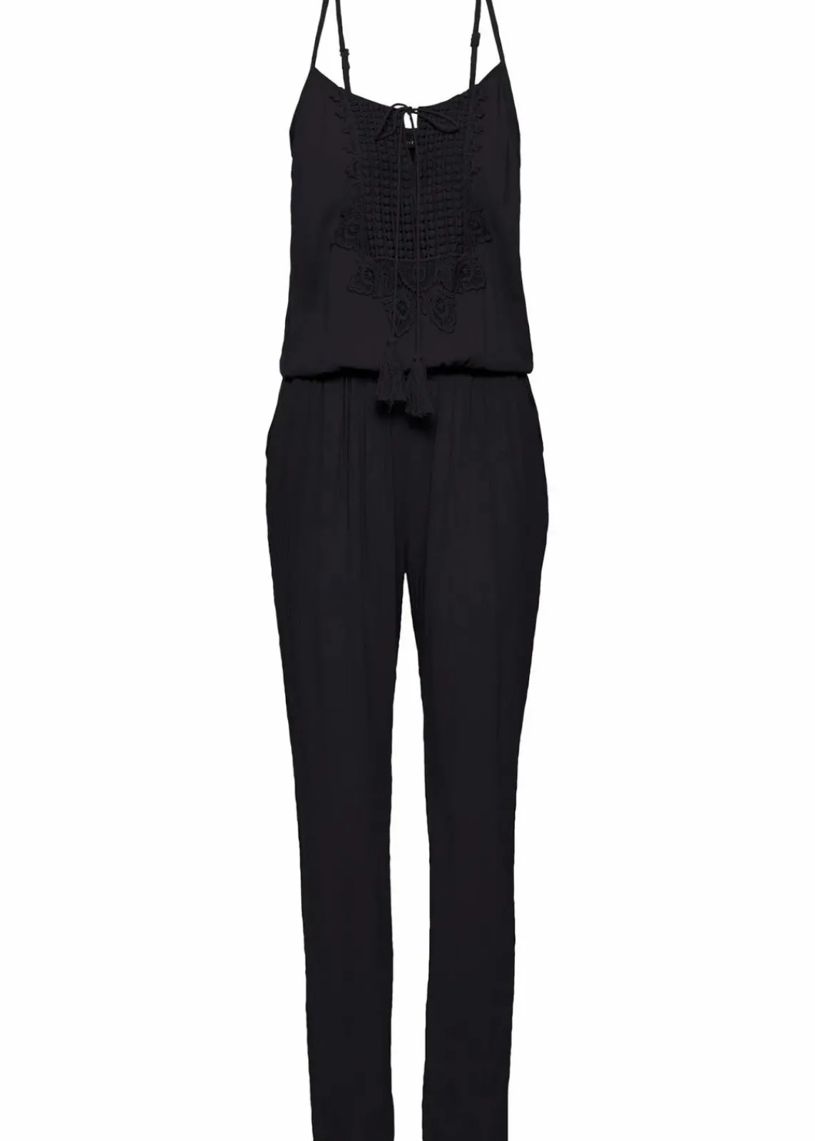bonprix Bekleidung·Homewear|Jumpsuits^Jumpsuit aus strukturierter Viskose schwarz