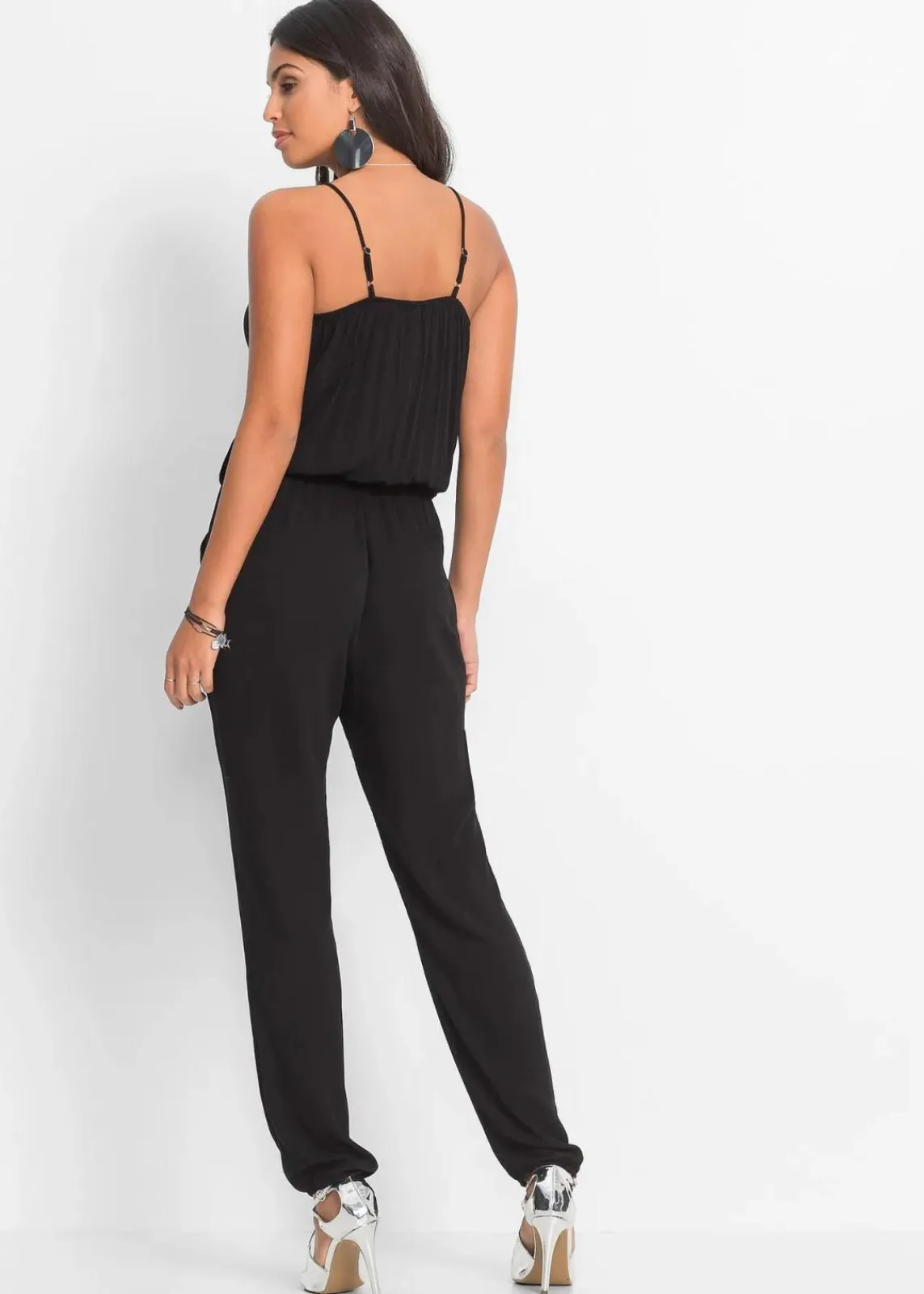 bonprix Bekleidung·Homewear|Jumpsuits^Jumpsuit aus strukturierter Viskose schwarz