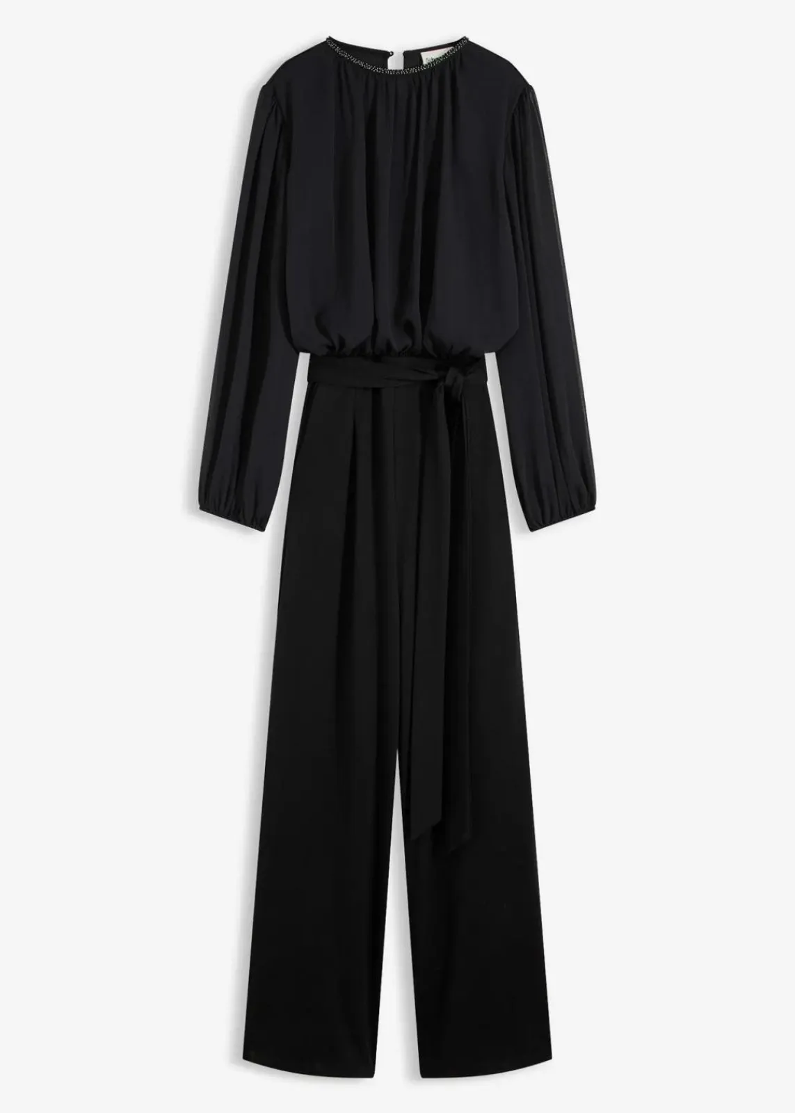 bonprix Bekleidung·Homewear|Jumpsuits^Jumpsuit mit Chiffon und Glitzer schwarz