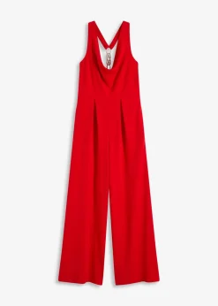 bonprix Jumpsuits^Jumpsuit mit Wasserfallausschnitt erdbeere