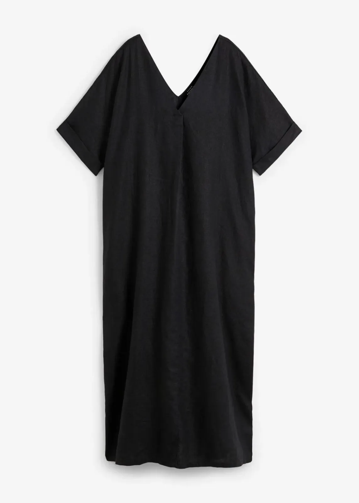 bonprix Bekleidung·Pullover & Strickjacken|Kleider^Kaftan-Kleid aus reinem Leinen schwarz