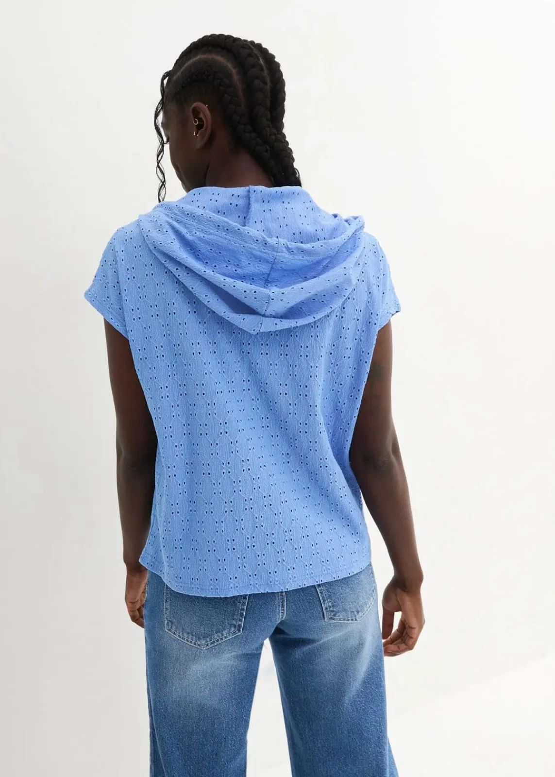 bonprix Shirts & Tops^Kapuzen-Henleyshirt mittelblau