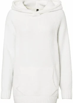 bonprix Bekleidung·Umstandsmode|Bekleidung·Jeans^Kapuzenpullover in Teddy-Fleece wollweiß