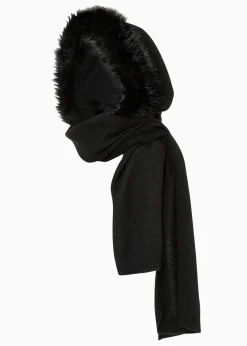 bonprix Schals & Tücher|Schuhe & Accessoires In Spezialgrößen·Tücher & Ponchos^Kapuzenschal schwarz