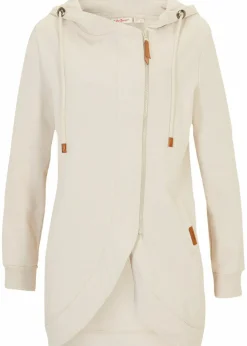 bonprix Bekleidung·Blusen & Tuniken|Sweat^Kapuzen-Sweatjacke beige meliert