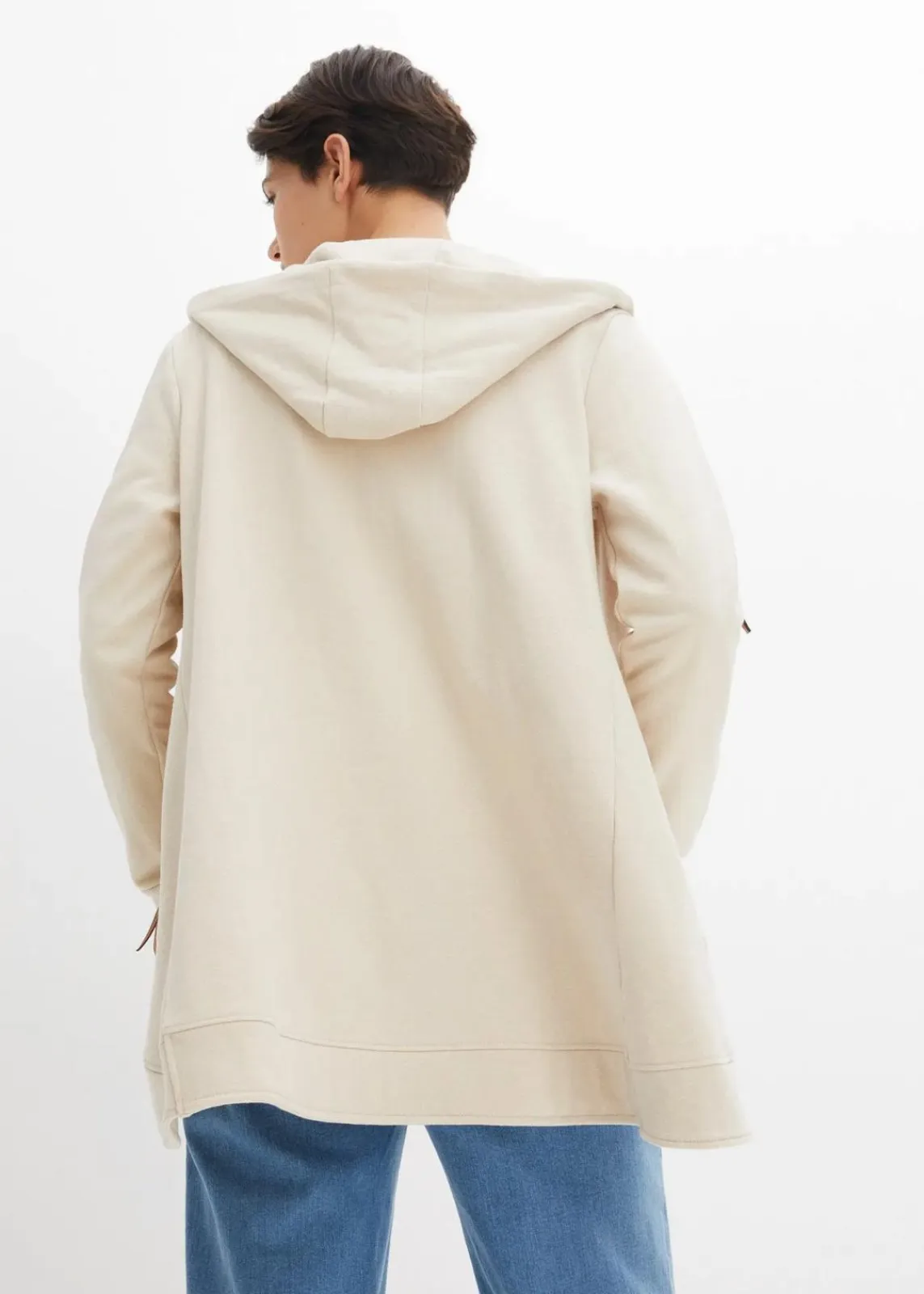 bonprix Bekleidung·Blusen & Tuniken|Sweat^Kapuzen-Sweatjacke beige meliert