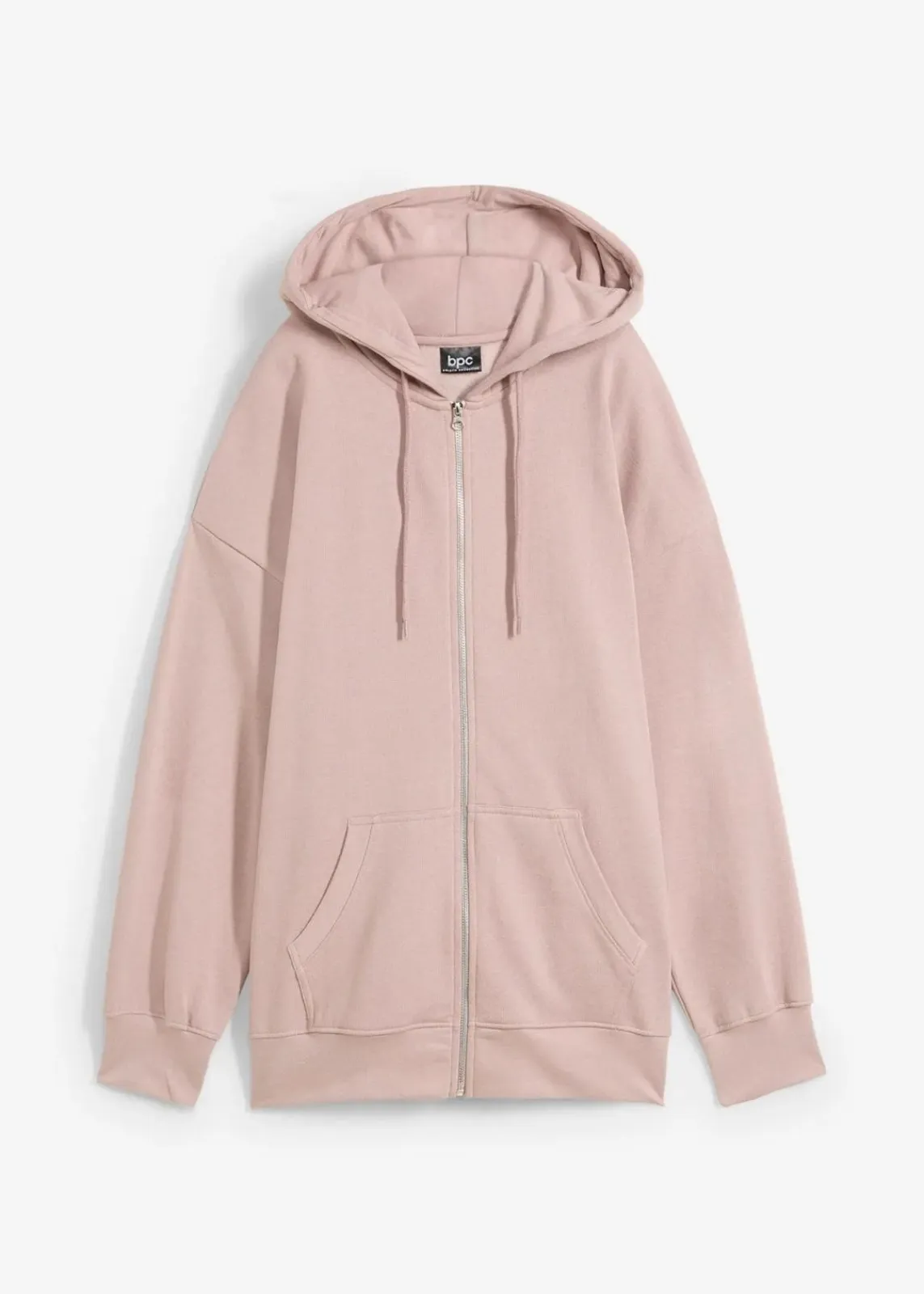 bonprix Sweat|Nachhaltigere Materialien^Kapuzen-Sweatjacke silberlila