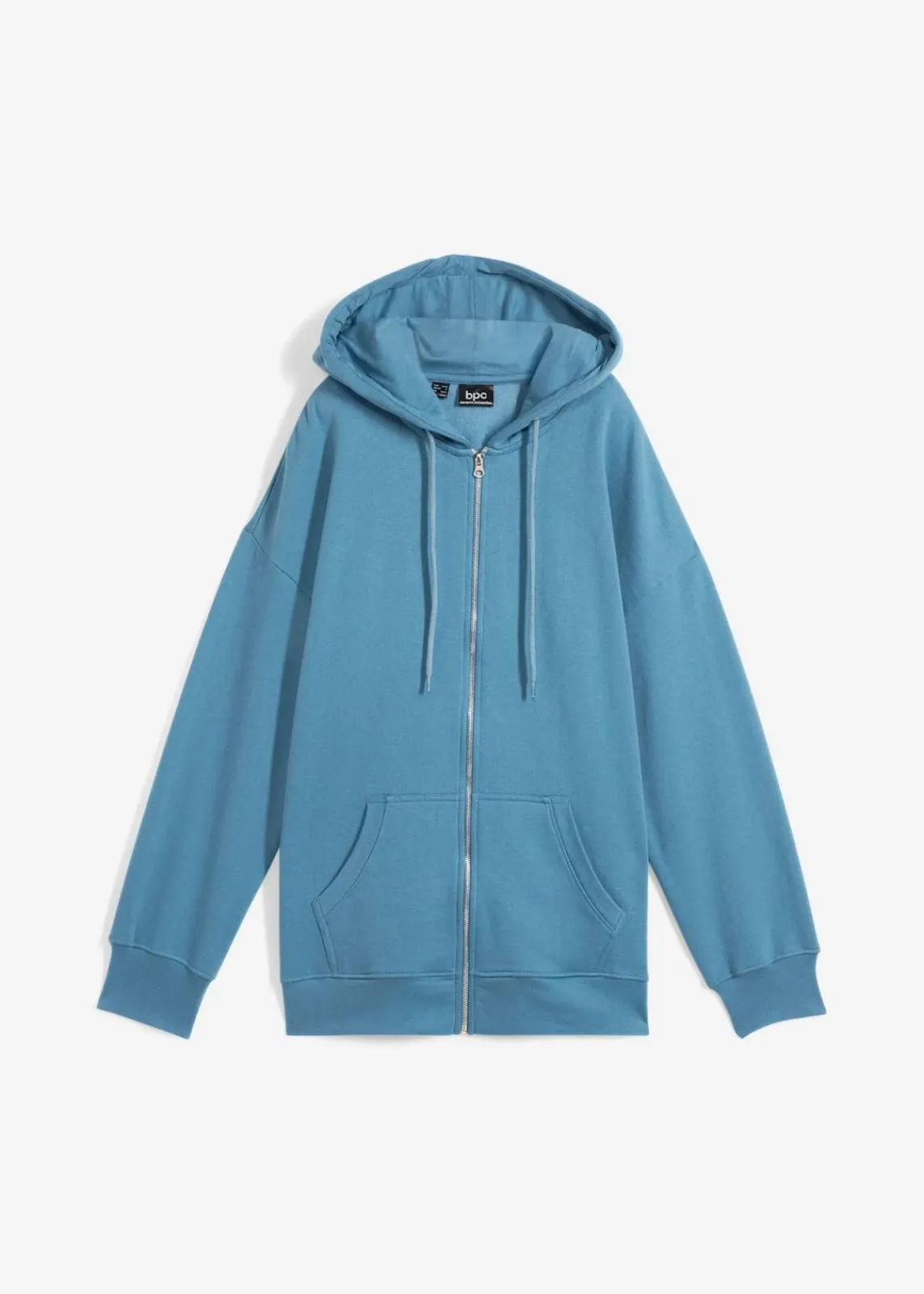 bonprix Sweat|Nachhaltigere Materialien^Kapuzen-Sweatjacke graublau